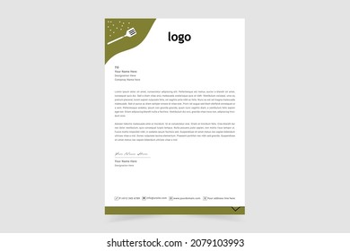 Diseño De Cabezas De Letra De Restaurante. Diseño Creativo Y Limpio De Modos De Negocio Para Papel De Impresión Para Su Proyecto De Comida Rápida Y Restauración De Comida. Ilustración vectorial