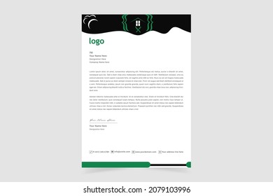 Restaurant Letterhead Design. Creative And Clean Business Style Print-ready Letterhead Design For Your Food Catering And Fast Food Project. Vector Illustration