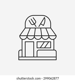 restaurant line icon