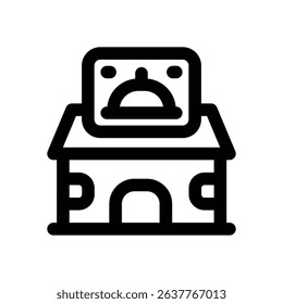restaurant line icon. Clean and minimalist vector icon for websites, mobile apps, presentations, and logos. Fully scalable and customizable for any project.