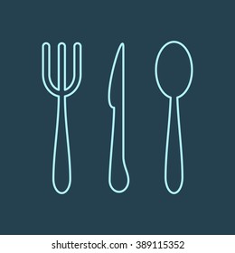 Restaurant Line Icon. Eps-10.