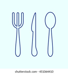 Restaurant Line icon. Eps-10.