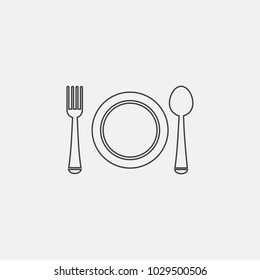 restaurant line icon vector illustration. dinner icon vector