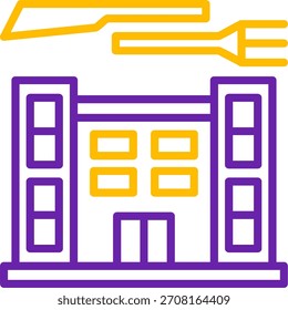 Restaurant Line Two Color Vector Icon Design