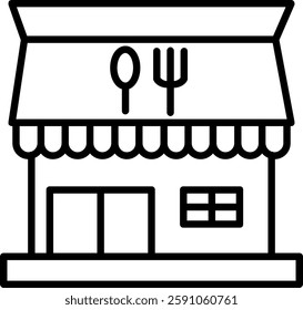 Restaurant Line Vector Icon Design