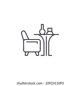 Restaurant linear icon concept. Restaurant line vector sign, symbol, illustration.