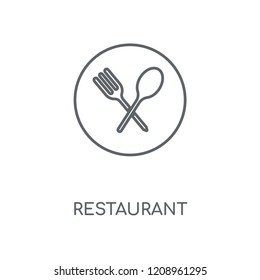 Restaurant linear icon. Restaurant concept stroke symbol design. Thin graphic elements vector illustration, outline pattern on a white background, eps 10.