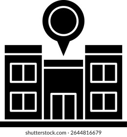 Restaurant Location Glyph Vector Icon Design