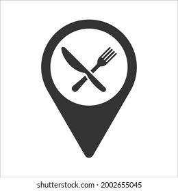 restaurant location icon design vector