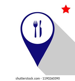Restaurant location icon symbol