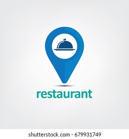 restaurant location logo template, restaurant logo template.