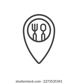 Icono de Pin del mapa de ubicación del restaurante