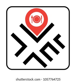 Restaurant location on map icon