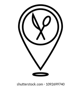 Restaurant Location Vector Icon