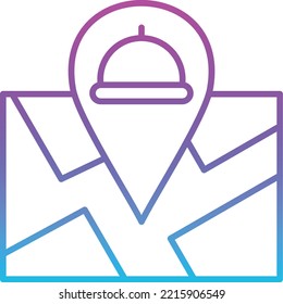 Restaurant Location vector icon. Can be used for printing, mobile and web applications.