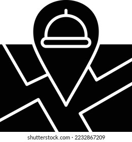 Restaurant Location vector icon. Can be used for printing, mobile and web applications.