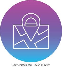 Restaurant Location vector icon. Can be used for printing, mobile and web applications.