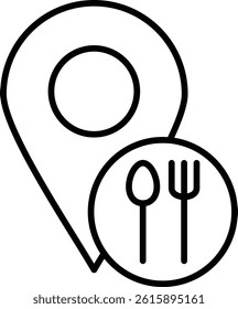 Restaurant Location vector line icon icons design