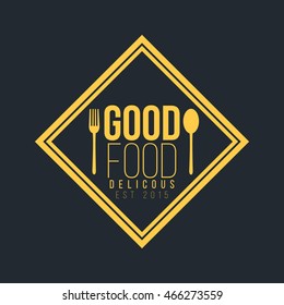 Restaurant logo and badge vector illustration