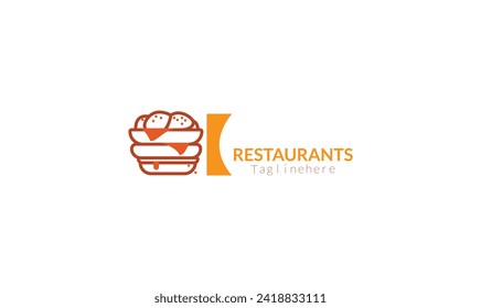 Logo del restaurante con icono de la Barger, concepto moderno de líneas.