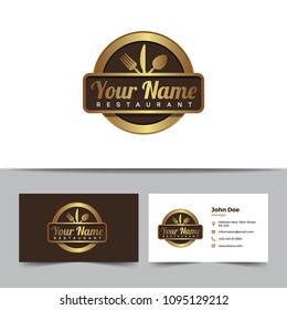 Restaurant logo and business card template