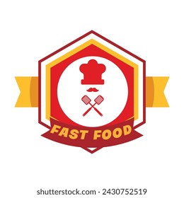 Restaurant Logo in cercal with Spoon And Chef hat.