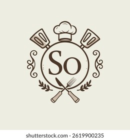 Restaurant logo Chef hat restaurant logo company restaurant logo