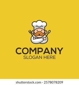 restaurant logo with chef icon