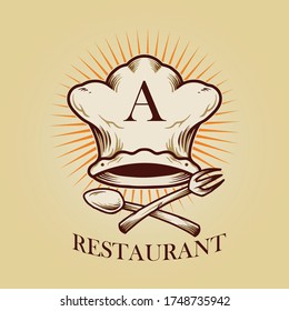 Restaurant Logo Chef Vintage Illustrations