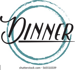Restaurant logo in circles. Vector