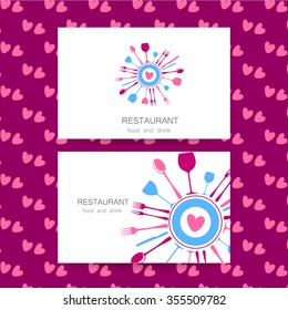 Logo del restaurante. Restaurante, cafetería, comida rápida, entrega de comida. Diseño de plantilla para la identidad corporativa.