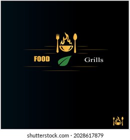 Logo des Restaurants für die Gesellschaft. Restaurant Logo Vektorgrafik Symbol Design. Illustration von Essensbildern