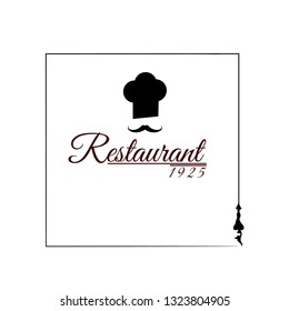 restaurant logo concept with chef icon