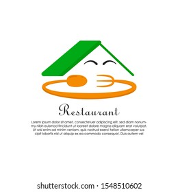 Restaurant logo conceptual design ilustration