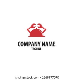 restaurant logo with a crab design