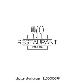 Restaurant logo design concept. Culinary symbol. Food or eat place mark