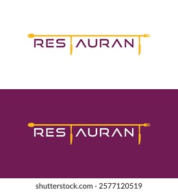 Restaurant logo design concept. Culinary symbol. Food or eat place mark

