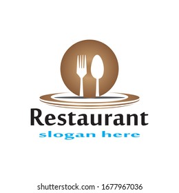 Restaurant logo design concept, vector illustration