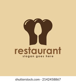 Vector de diseño de logotipos de restaurante. Concepto de diseño de logotipos de productos alimenticios