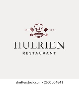 Restaurant Logo Design – Food, Cafe, Bistro and Bakery Icon – Elegant Culinary Badge for Chefs, Eateries and Hospitality Branding – Vector EPS file, fully editable