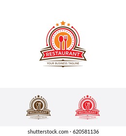 Restaurant logo design. Food and Drink, Cafeteria and Restaurant logo concept. Vector logo template