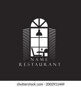 Restaurant logo design . food logo, design template, vector illustration.