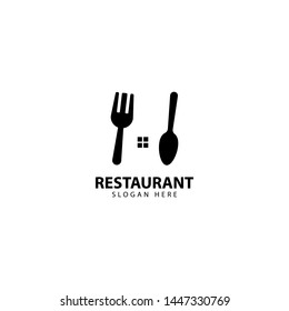 Restaurant Logo Design with fork and spoons