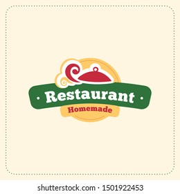 Restaurant logo design. Homemade food symbol.