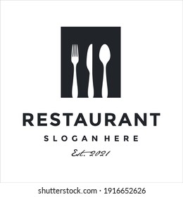 Restaurant logo design inspiration. classic food logo, design template, vector illustration.