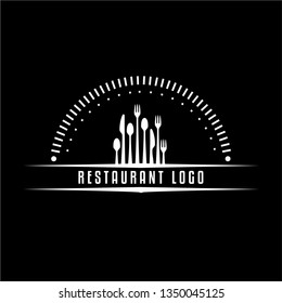 Restaurant Logo Design Inspiration . Cutlery Logo Design . Logo Template Classic Restaurant . Retro . Vintage . Foodie Logo