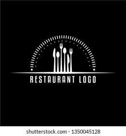 restaurant logo design inspiration . cutlery logo design . logo template classic restaurant . retro . vintage . foodie logo