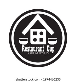 restaurant logo design isolated on white background