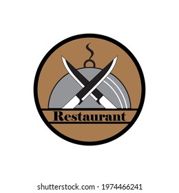 restaurant logo design isolated on white background