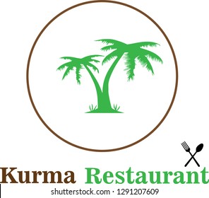Restaurant logo design with palm trees